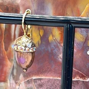 Kirks Folly Autumn Fantasy Wild Acorn Lever-back Earrings